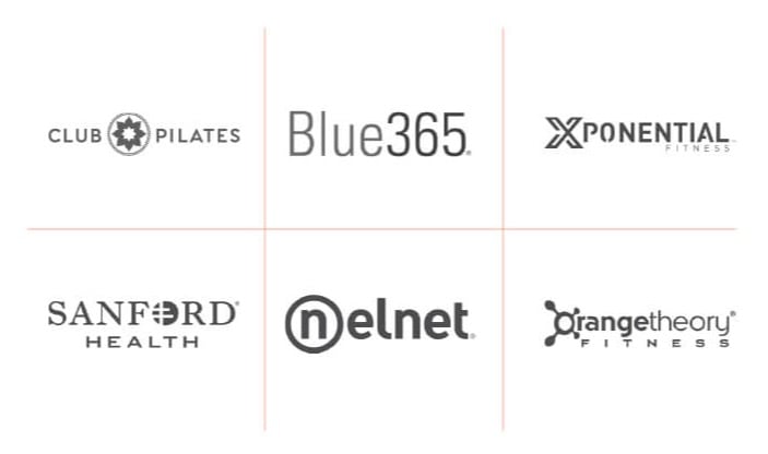 Club Pilates, Blue 365, Xponential, Sanford Health, Nelnet, Orangetheory.